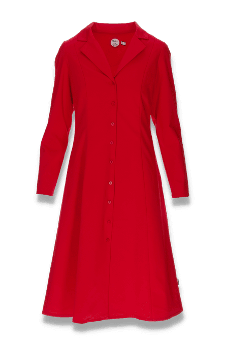 Hovedbilde Else rød skjortekjole