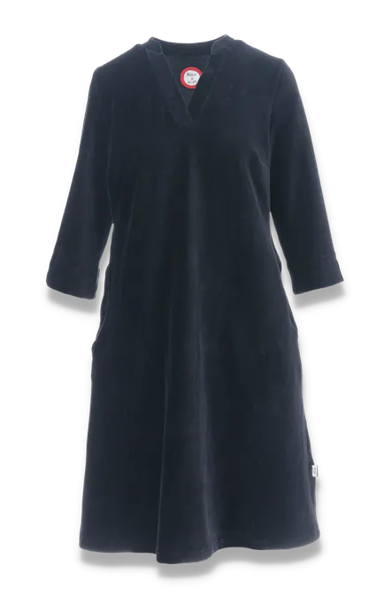 Hovedbilde Saga sort velurkjole med ...