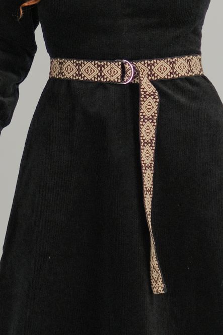 Hovedbilde Belt black & beige 4 cm