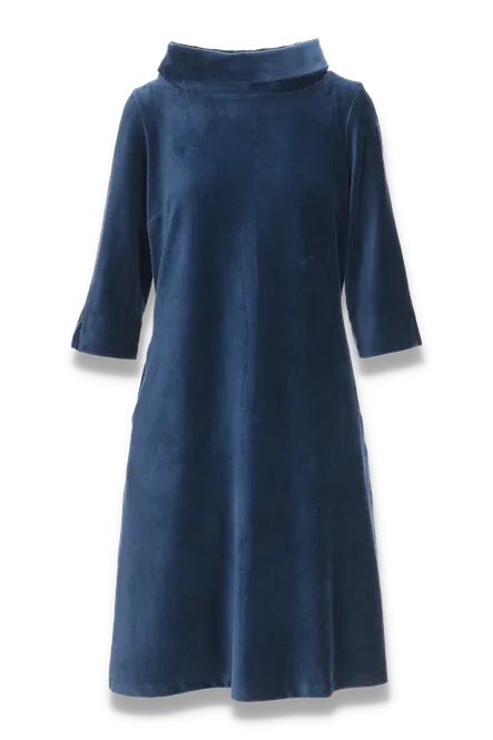 Hovedbilde Sanna marineblå kjole i velur