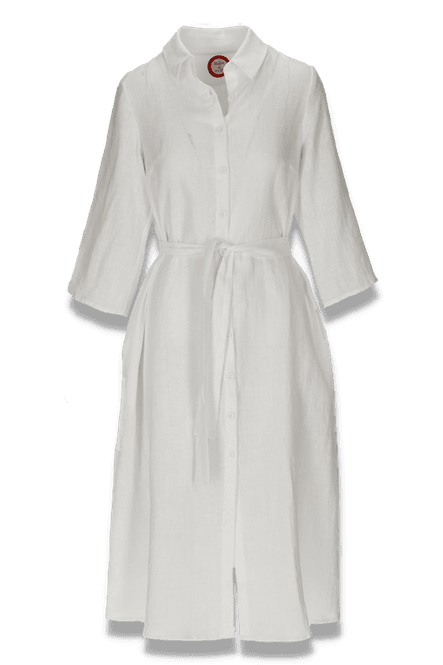 Hovedbilde Donna hvit skjortekjole i lin