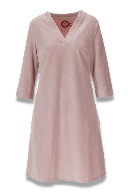 Hovedbilde Saga pastell rosa velurkjole ...