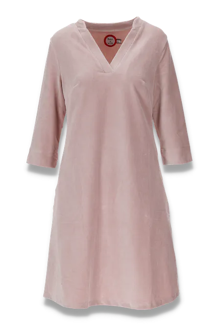 Hovedbilde Saga pastell rosa velurkjole ...