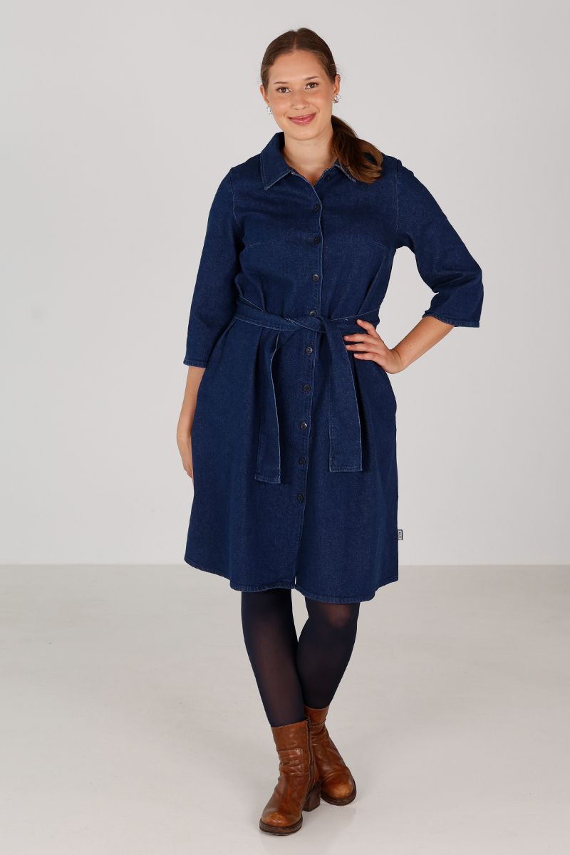 Ragla  jeansblå skjortekjole