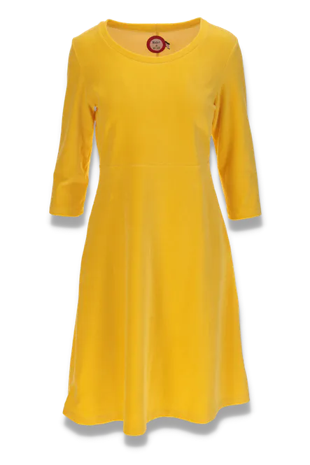 Hovedbilde Elli kjole babycord gul