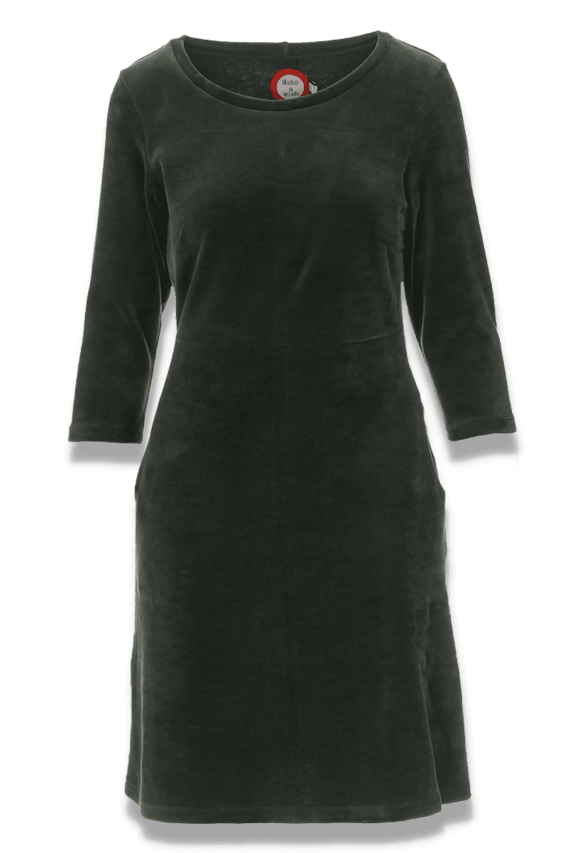 Birgitt kombogrønn kort kjole