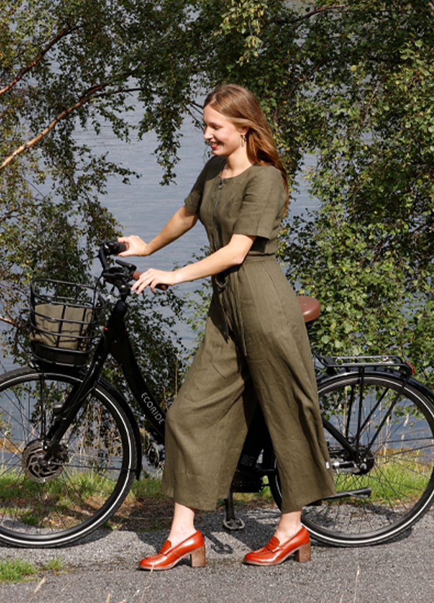 Laura khakigrønn jumpsuit