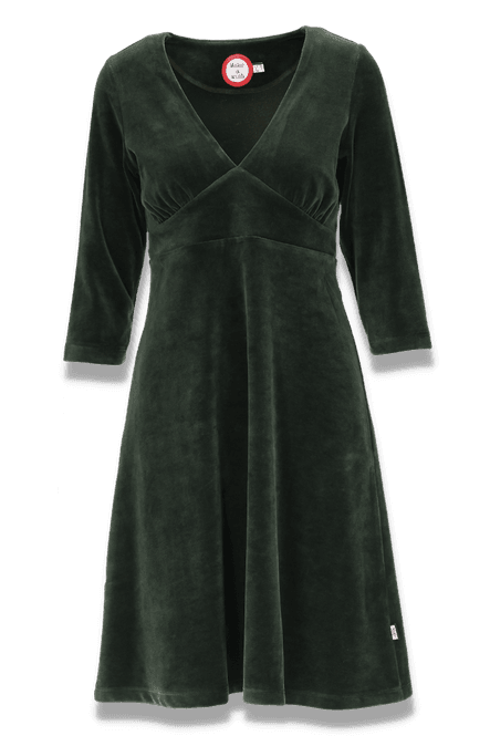 Hovedbilde Hildur kombogrønn velurkjole