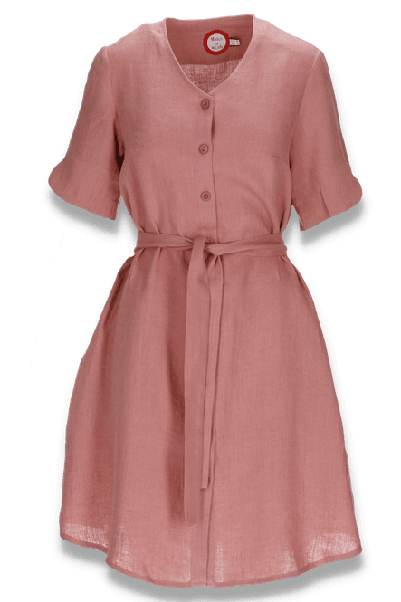 Hovedbilde Alberte peach skjortekjole i ...