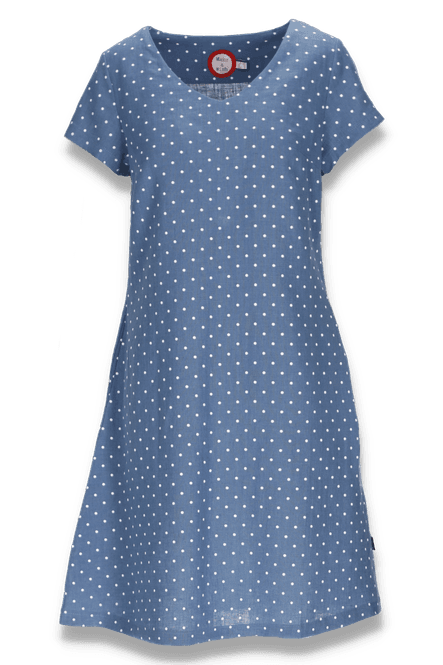 Hovedbilde Siril jeansblå polkadot ...