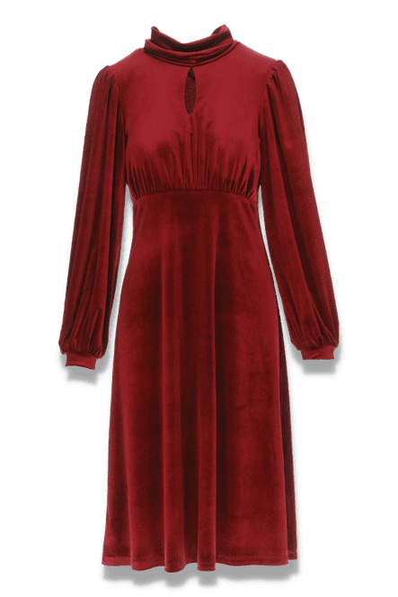 Hovedbilde Leandra dyp rød flott kjole