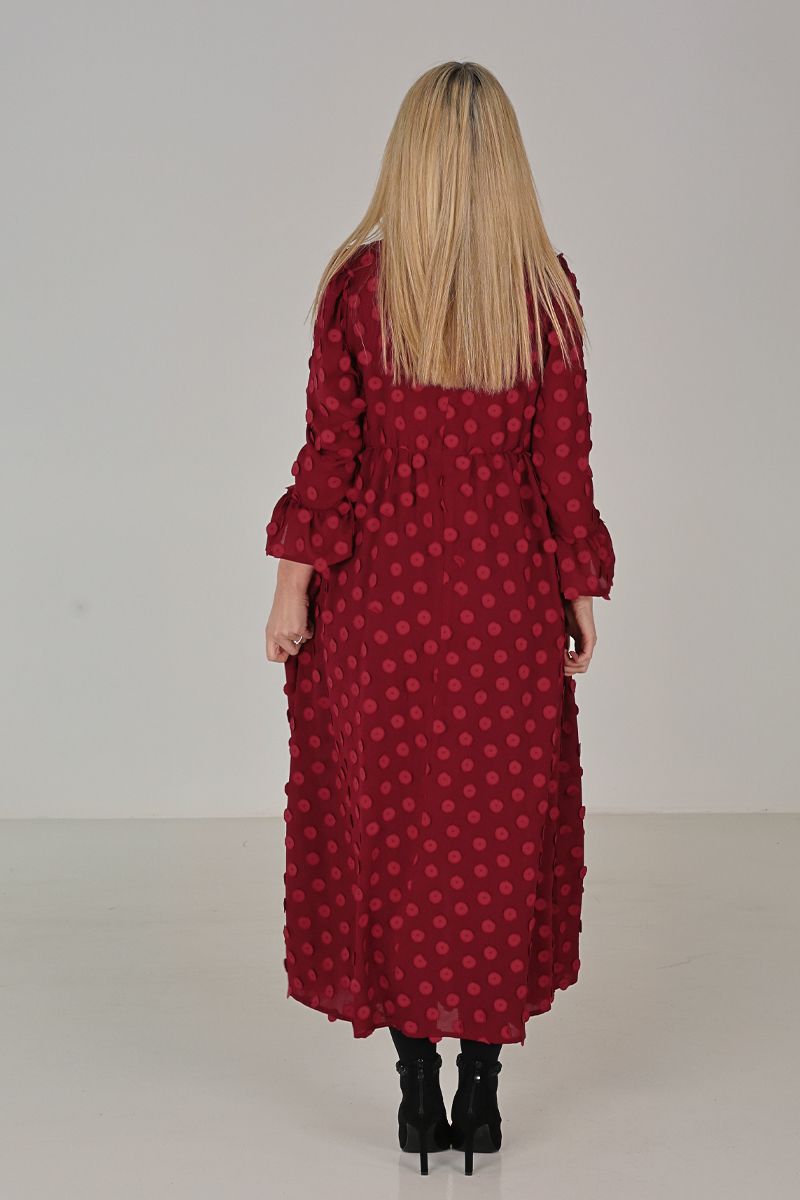 Sina elegant burgunder selskapskjole