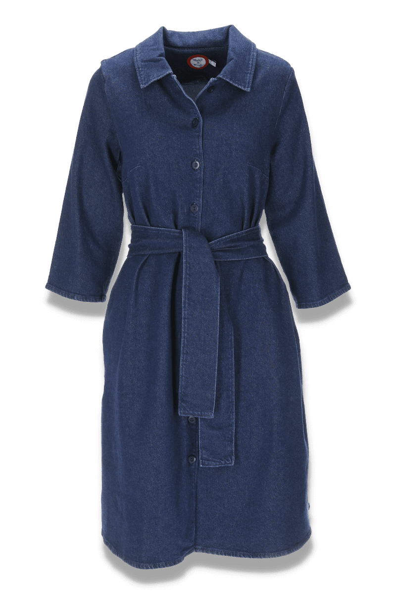 Ragla  jeansblå skjortekjole